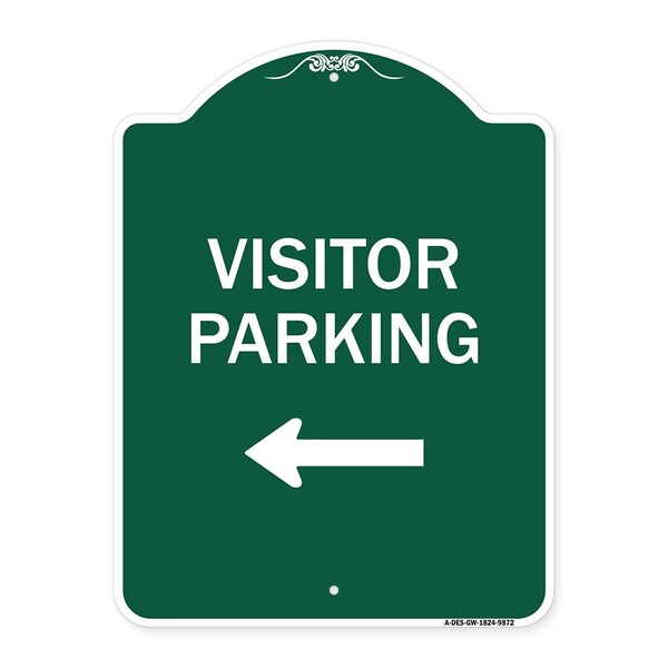 Visitor Parking 1 Heavy-Gauge Aluminum Architectural Sign, 24" x 18", GW-1824-9872